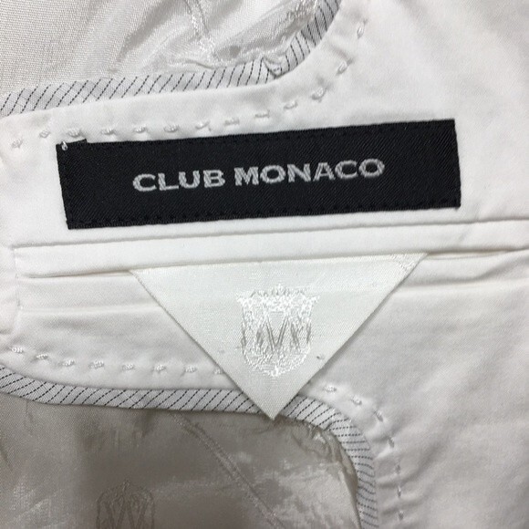 Club Monaco Tuxedo Style  While and Black Blazer 4 - Picture 10 of 14